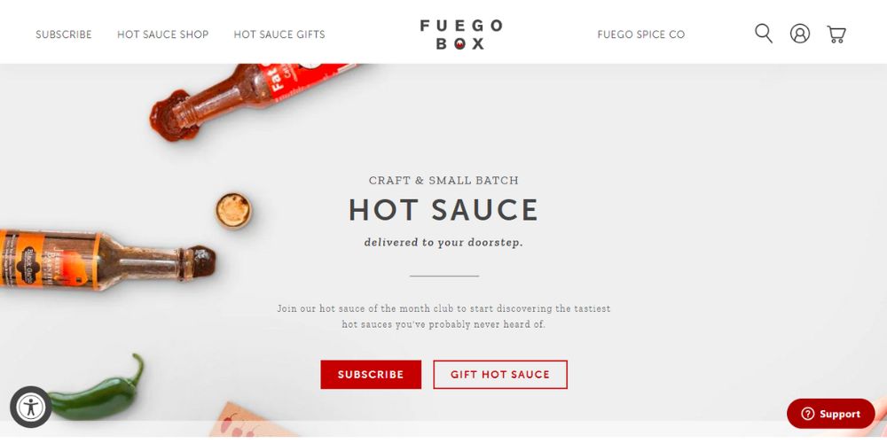 Fuego Box hot sauce subscription box