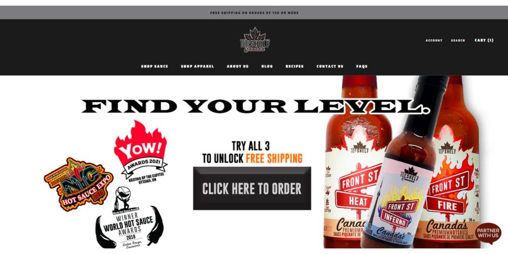 Top Shelf Canada hot sauce subscription